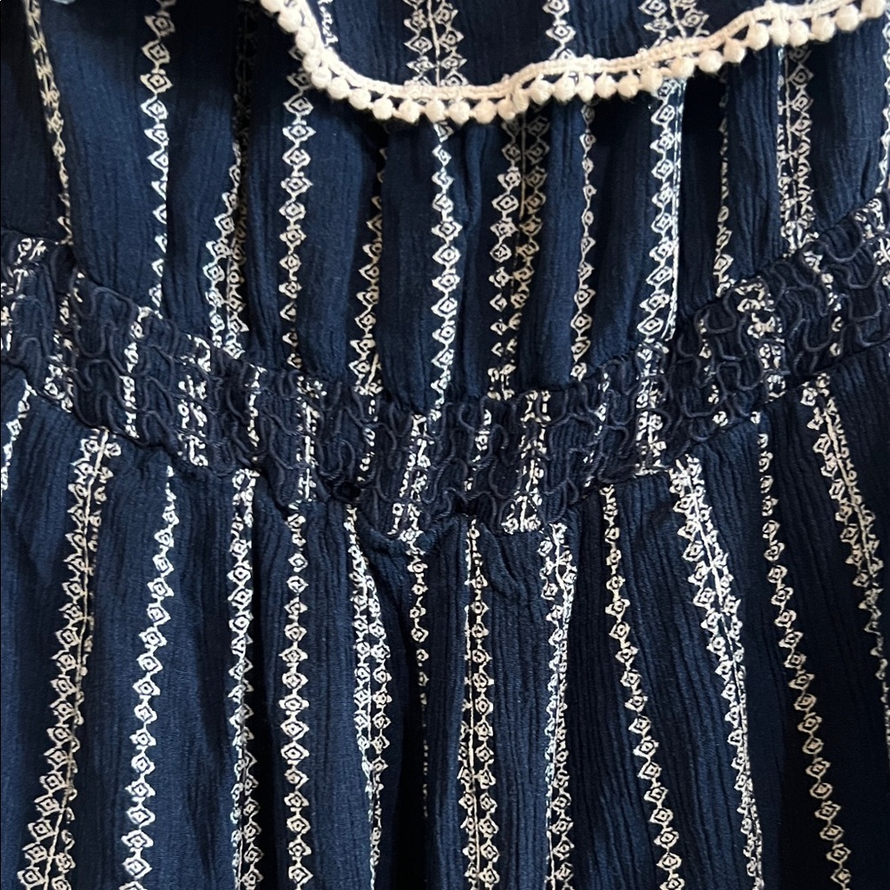 Lulu's Navy and White Striped Jumpsuit - Picture 4 of 10